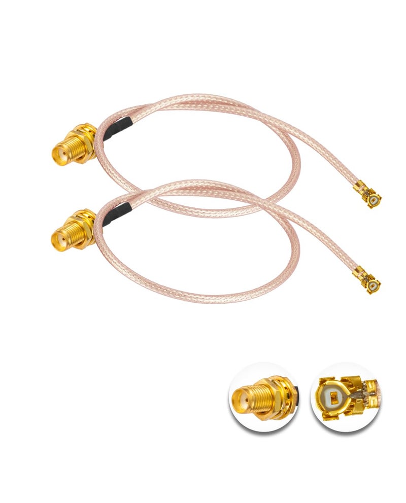 POBADY 2PCS U.F.L1 to SMA Female Low Loss Coaxial Cable 12" /30CM U.F.L1 RG178 RF Coaxial Pigtail Cable for Wireless Routers Mini PCIE Network Cards PCI Wi-Fi WAN Repeater - Image 1